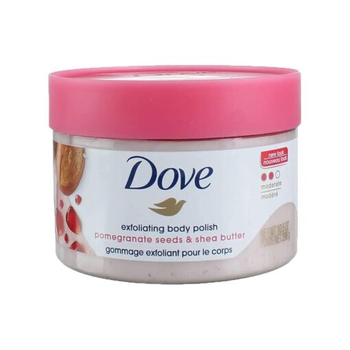 Dove Exfoliating Body Polish Body Scrub, Pomegranate and Shea, 10.5 Ounce