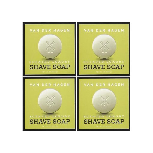 Van Der Hagen Men 's Luxury Scented Shave Soap, 3.5 Ounce ( Pack of 4 )