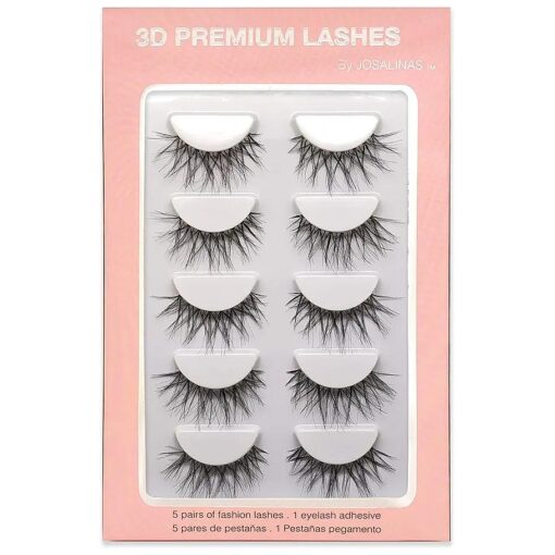 Crisscross Wispy False Eyelashes Extensions 5 Pairs Glamour Fake Mink Lashes, Winter