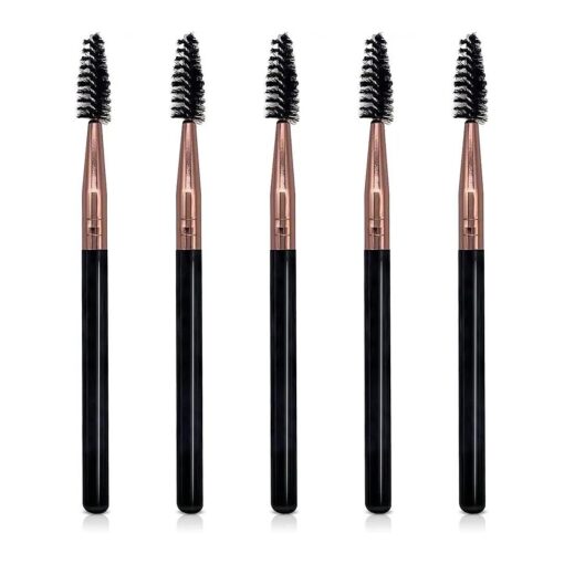 Mascara Brush Wands Makeup Lash Spoolies Set 5Pcs Spooly Eyelash Eyebrow Brushes Applicators for Extensions Reusable