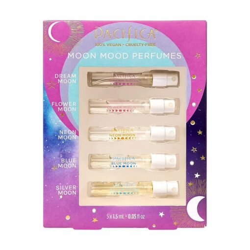 Pacifica 5-scent Moon Moods Travel Perfume Gift Set, Vegan + Cruelty Free