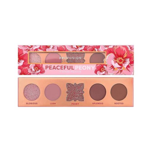 Profusion Cosmetics Blooming Hues 5 Shade Eyeshadow Palette, Pink