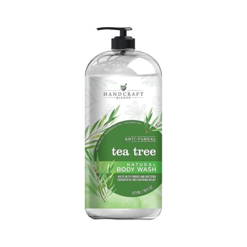 Handcraft Blends Tea Tree Oil Body Wash 16 oz - Extra Strength Body Wash For Athletes Foot, Nail Fungus, Itchy Skin, Jock Itch, Acne and Eczema - Tea Tree Body Wash For Men & Women