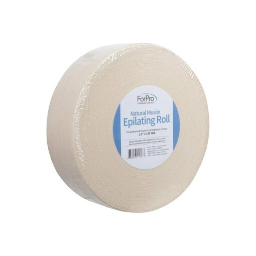 ForPro Natural Muslin Epilating Roll, Tear-Resistant, for Hair Removal, 2.5" W x 100 Yds .