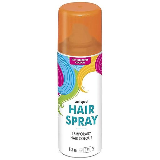 Neon Orange Temporary Hair Spray ( 4.5 fl, oz ) 1 Count - Easy-to-Use Colorful Hair Styling for Festivals, Parties, and Events