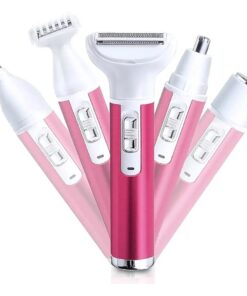 Electric Razor for Women Removal for Body Nose Hair Trimmer Face Shavers Eyebrow Legs Armpit Bikini Area Pubic Underarms Painless Rechargeable Portable 5 in 1 Womens Razors Set