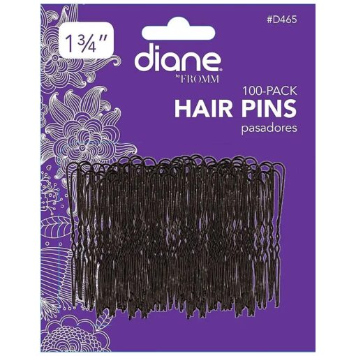 Diane 1.75" Hair Pins, Black, 100 Pins per Card