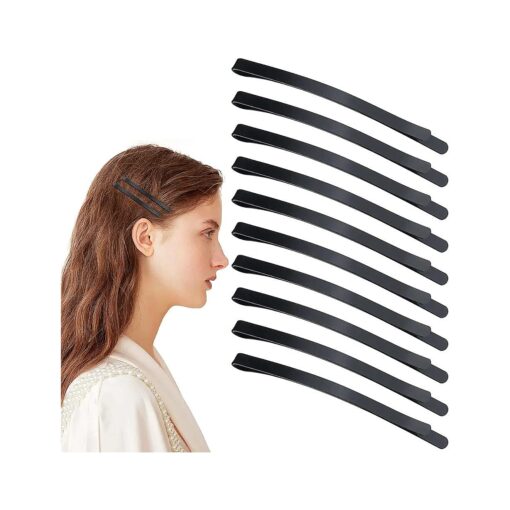 50 Black Jumbo Bobby Pins, 2.56 Inch Metal Hair Clips Hair Pin Bobby-pins Hairpins Hair Accessories for Women Thick Long Updo Hair Style