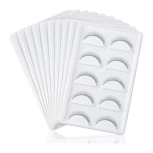 50 Pairs Practice Eyelashes Training Lashes Self-adhesive Practice Lashes Eyelash Strips for Training Eyelash Extension Makeup Beginners Beauty Salon