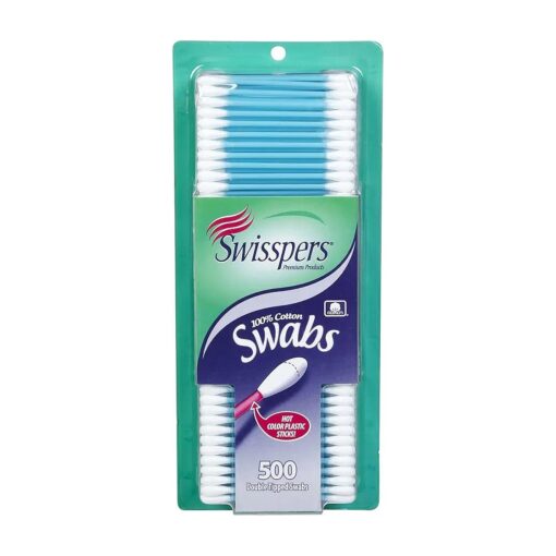 Swisspers Hot Colored Swab-500 ct ( Color May Vary )