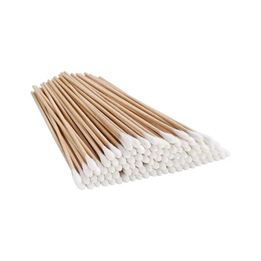 Gmark 500pcs Count 6" Cotton Swabs Wooden Sticks Cotton Tipped Applicator GM1091B