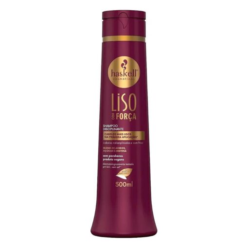 Haskell - Linha Liso com Forca - Shampoo Disciplinante 500 Ml - ( Straight Hair with Strength Collection - Disciplinary Shampoo 16.90 Fl Oz )