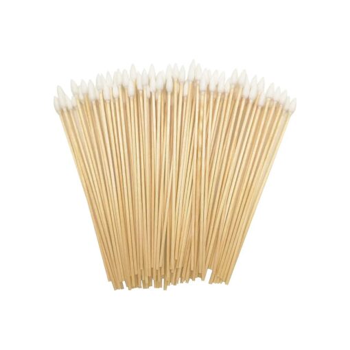 500pcs Precision Cotton Swabs with 6" Long Sticks for Gun Cleaning, Makeup or Pets