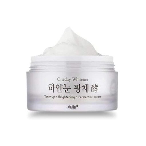 Nella Whitening and Brightening Tone-Up Cream, Fermented Natural Ingredients, Korean Beauty, 50 ml