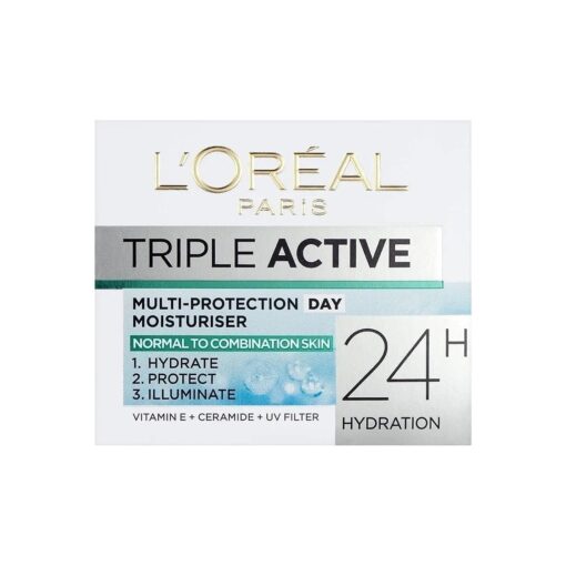 L'Oreal Paris Dermo-Expertise Triple Active Day Multi-Protection Moisturiser - Normal & Combination Skin ( 50ml )