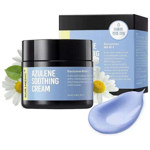 AZULENE Moisturizing Soothing Cream 1.69 oz / 50ml - Hypoallergenic, Sensitive Skin, Skin hydrating, Skin Irritation relief, Skin regeneration, Centella, Korean Skin Care