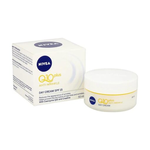 Nivea Q10 Plus Spf 15 Anti-Wrinkle Face Day Cream, 50 Ml, Pack Of 3