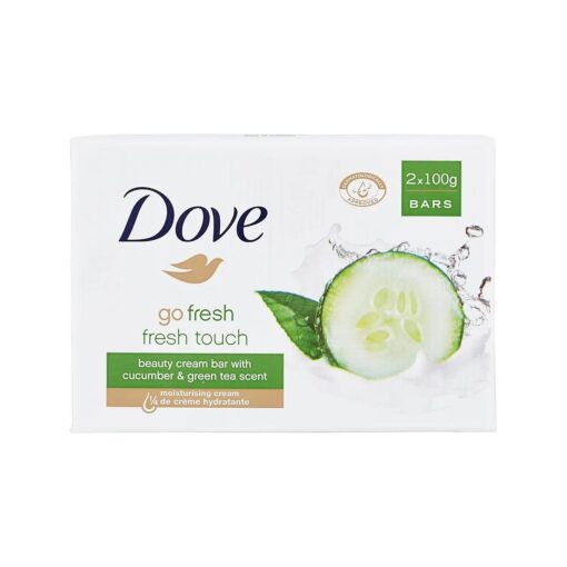 Dove :" Go Fresh" Fresh Touch Beauty Cream Bar with Cucumber & Green Tea Scent [ Italian Import ], 3.52 Ounce ( Pack of 2 )