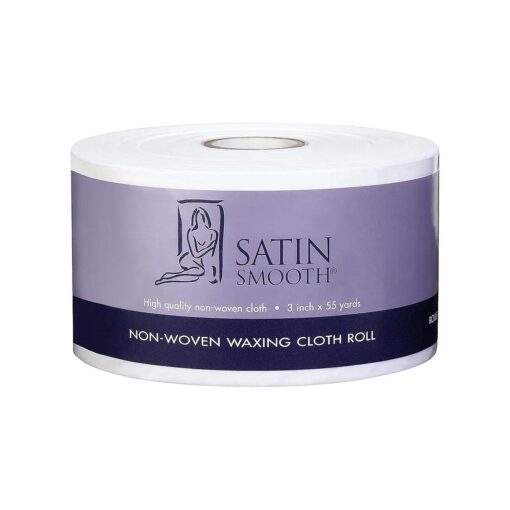 Satin Smooth Non-Woven Waxing Cloth Roll for Hair Removal, 3 in x 55 yards