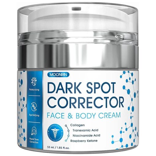 Dark Spot Corrector for Face & Body, 1.85 fl oz, 55 ml, Moisturizing Cream with Collagen & Niacinamide Acid, Legs, Hands, Inner Thighs, & Underarms