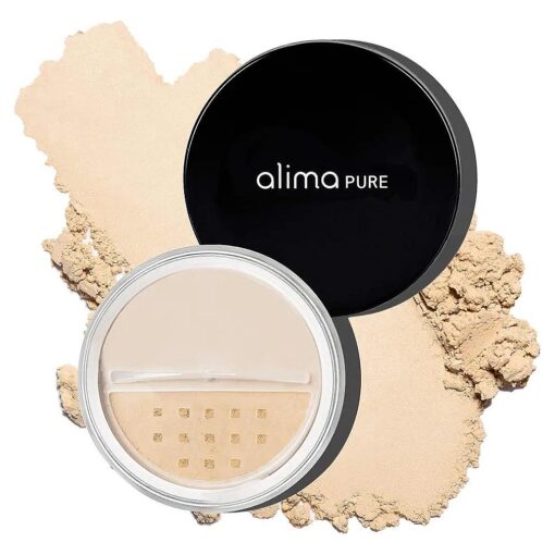 Alima Pure Matte Foundation Loose Mineral Powder Foundation Makeup, Loose Powder Makeup Oil Free Talc Free Powder, Natural Makeup Mineral Foundation Full Coverage Natural Foundation Powder .15 oz/4.5g