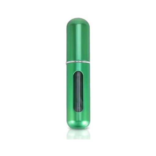 AUGEN Portable Mini Perfume Travel Refillable Atomizer, Empty Spray Bottle Pump Case For Men And Women, Cologne Small Bottle Container For Traveling 5ml - 1 Piece ( Green )