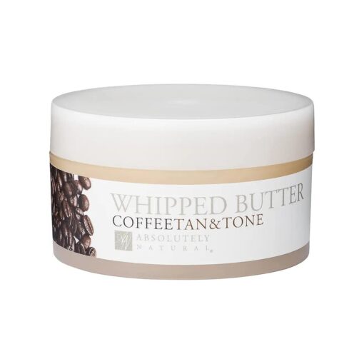 Coffee Tan and Tone Whipped Body Butter 5oz with Nourishing Shea Butter and Coconut Oil Paraben Free Vegan Made in USA