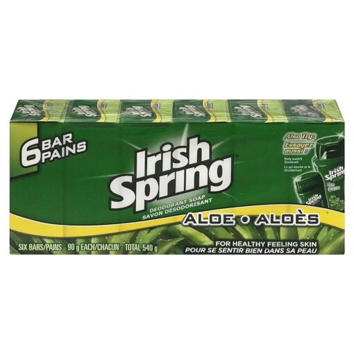 Irish Spring Bar Soap, Aloe, 6 Bars