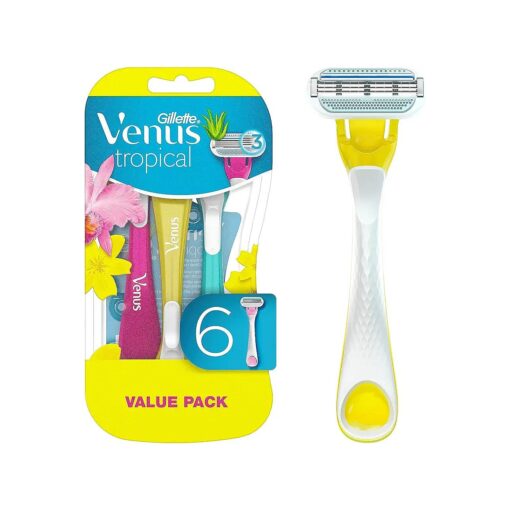 Gillette Venus Tropical Value Pack 6 Disposable Razors 3 Blades