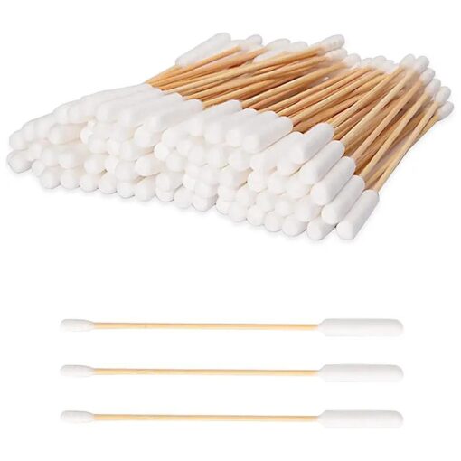 BOOSTEADY 6 Inch Cotton Gun Cleaning Swabs with Bamboo Handle ( Choose Your Tip )