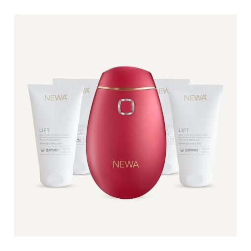 NEWA RF Wrinkle Reduction Device ( Plug in ) - FDA Cleared Skincare Tool for Facial Tightening, Boosts Collagen, Reduces Wrinkles, with 6 Months Gel Supply .