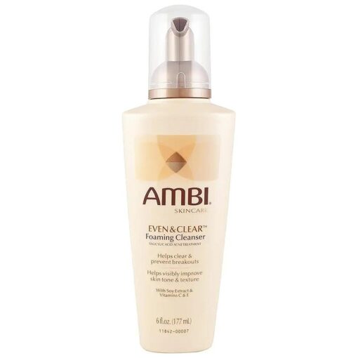 Ambi Even & Clear Foaming Cleanser 6 Ounce Pump ( 177ml ) ( 2 Pack )