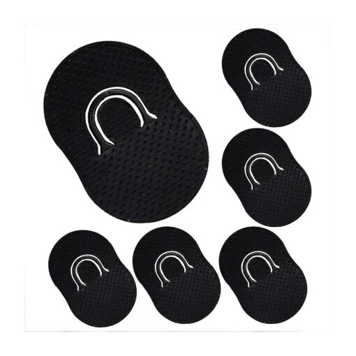 6 PCS Pocket Palm Combs, Portable Mens Hair Brush, Shampoo Combs Pocket Scalp Massager Brush, Soft Palm Brush for Men Short Hair, Black