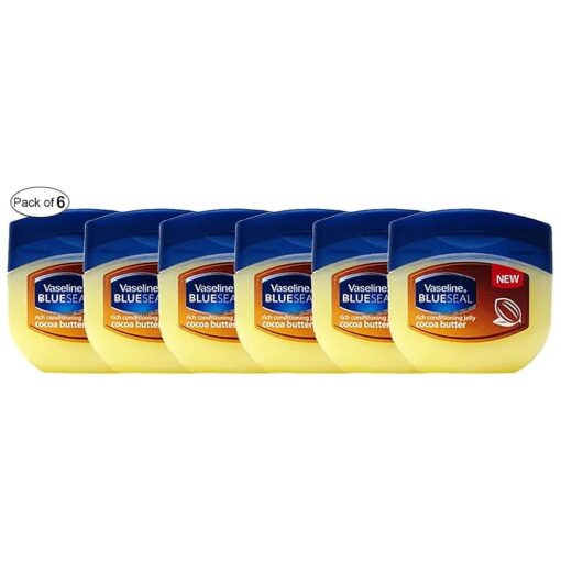 Vaseline Petroleum Jelly Blue Seal With Cocoa Butter ( 100ml ) ( Pack of 6 )