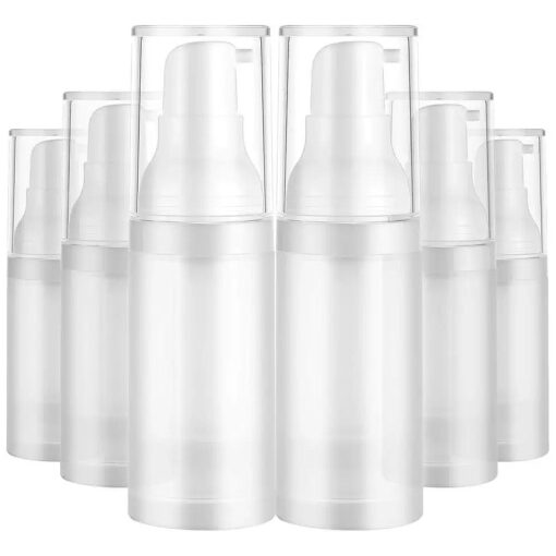 6pcs 20ml Sterile Airless Pump Bottle Matte Lotion Bottles Easy to Carry for Travel