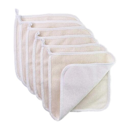 PPHAO - Soft Weave Washcloth for Face - Face Washcloths - Exfoliating Washcloths for Dead Skin - Exfoliating Towel Pack - Bulk - Washcloths Scrubber for Body and Face - Towel - 6 Pack