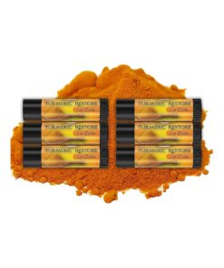 Turmeric Lip balm | Turmeric Restore | Natural Lip Balm | Organic Lip Balm | Natural Lip Balm | Lip Moisturizer | 100 % Natural Ingredients | Habbie Beauty Supplies ( 6 Pack )