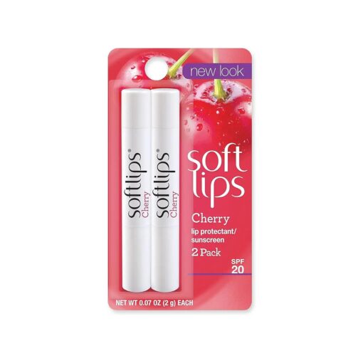 Softlips Lip Balm Protectant Value Pack, SPF 20, Cherry, 2-Count 0.07-Ounce Tubes ( Pack of 6 )