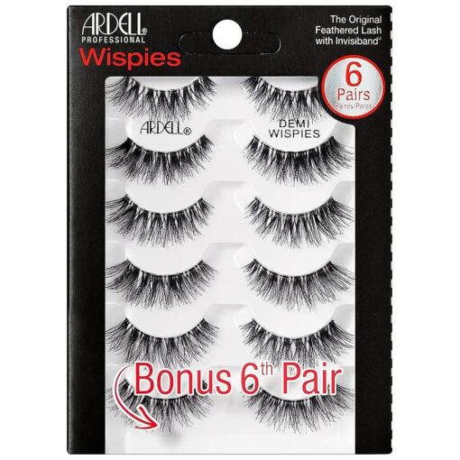 Ardell False Eyelashes Demi Wispies Black, 1 pack ( 6 pairs per pack )