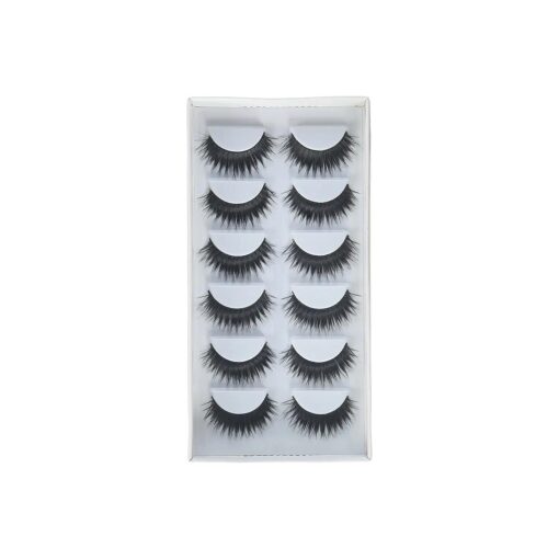 6 Pairs Handmade Natural Messy Cross Fake Eye Lash False Eyelashes Extension Makeup