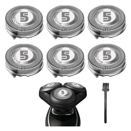 SH50 Replacement Heads for Philips Norelco 5000 Series of Replacement Blades for Philips Norelco 5000 Replacement Heads,6-pc Pack