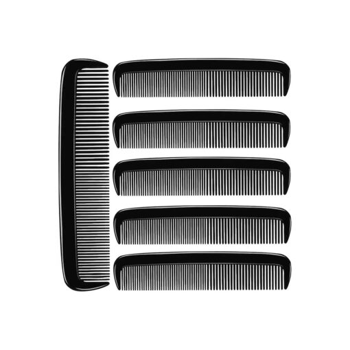 ( 6 Pack ) 5" Pocket Hair Comb Beard & Mustache Combs for Men 's Hair Beard Mustache and Sideburns