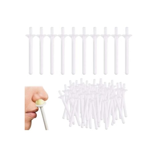 60 Pieces Nose Wax Sticks Plastic Nose Wax Applicators Plastic Wax Rod Wand Nose Waxing Strips Disposable Spatulas For Nostril Cleaning And Nose Hair Removal