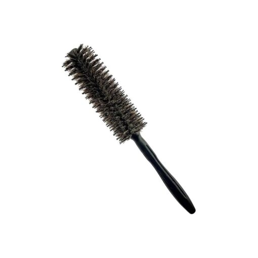 Round Hair Brush with Natural Boar and Nylon Bristles, Small Volumizing Hair Brush - 1.65 Inch Diameter Barrel ( 12 Rows )