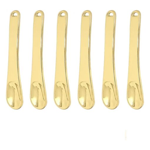 Honbay 6PCS Mini Zinc Alloy Makeup Spatula Cosmetic Facial Cream Spoon Beauty Scoop for Mixing Makeup