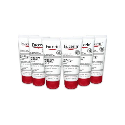 Eucerin Original Healing Cream - Fragrance Free, Rich Lotion for Extremely Dry Skin - 2 Ounce ( Pack of 6 )