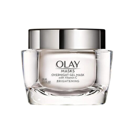 Face Mask Gel by Olay Masks, Overnight Facial Moisturizer with Vitamin C and Hyaluronic Acid for Brighter Skin, 1.7 Fl Ounce