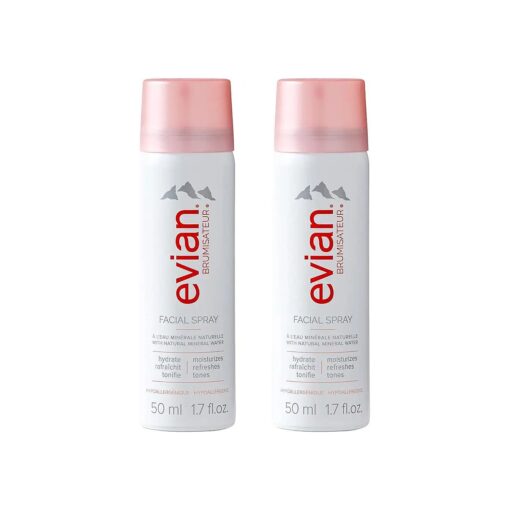 Evian Facial Spray Travel Duo 1.7 Fl Oz ( Pack of 2 )