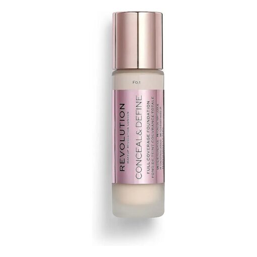 Makeup Revolution Conceal and Define Concealer, Full Coverage & Matte Finish, C0.1 for Fair/Light Skin Tones, Vegan & Cruelty-Free, 0.7 Fl Oz