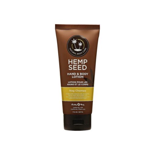 Hemp Seed Hand & Body Lotion, Nag Champa Scent - 7 Fl Oz - Soothe Dry Skin - Argan Oil, Hemp Seed Oil - Light, Non-Greasy Formula - Vegan & Cruelty Free